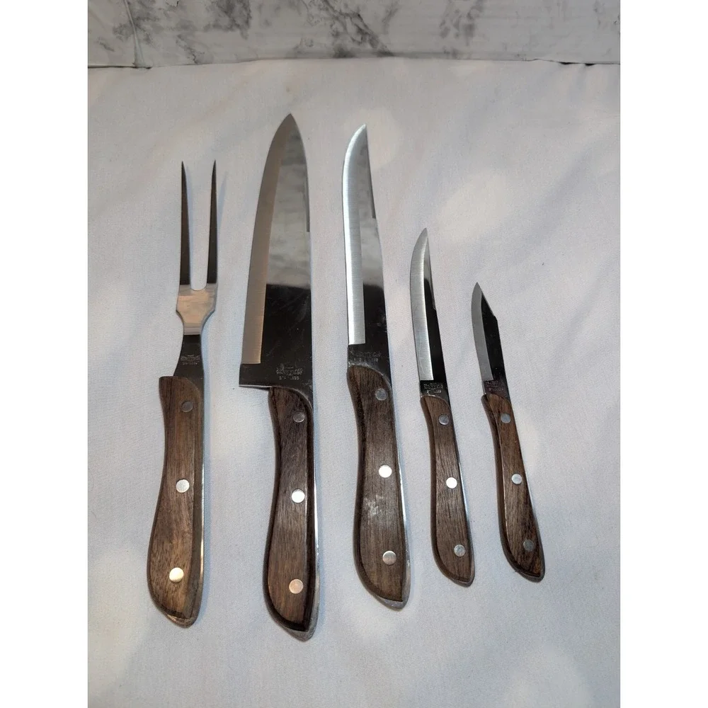 Vintage Griffins Gryphon/Shield RS Stainless  +Japan+ Knife Set 8.25